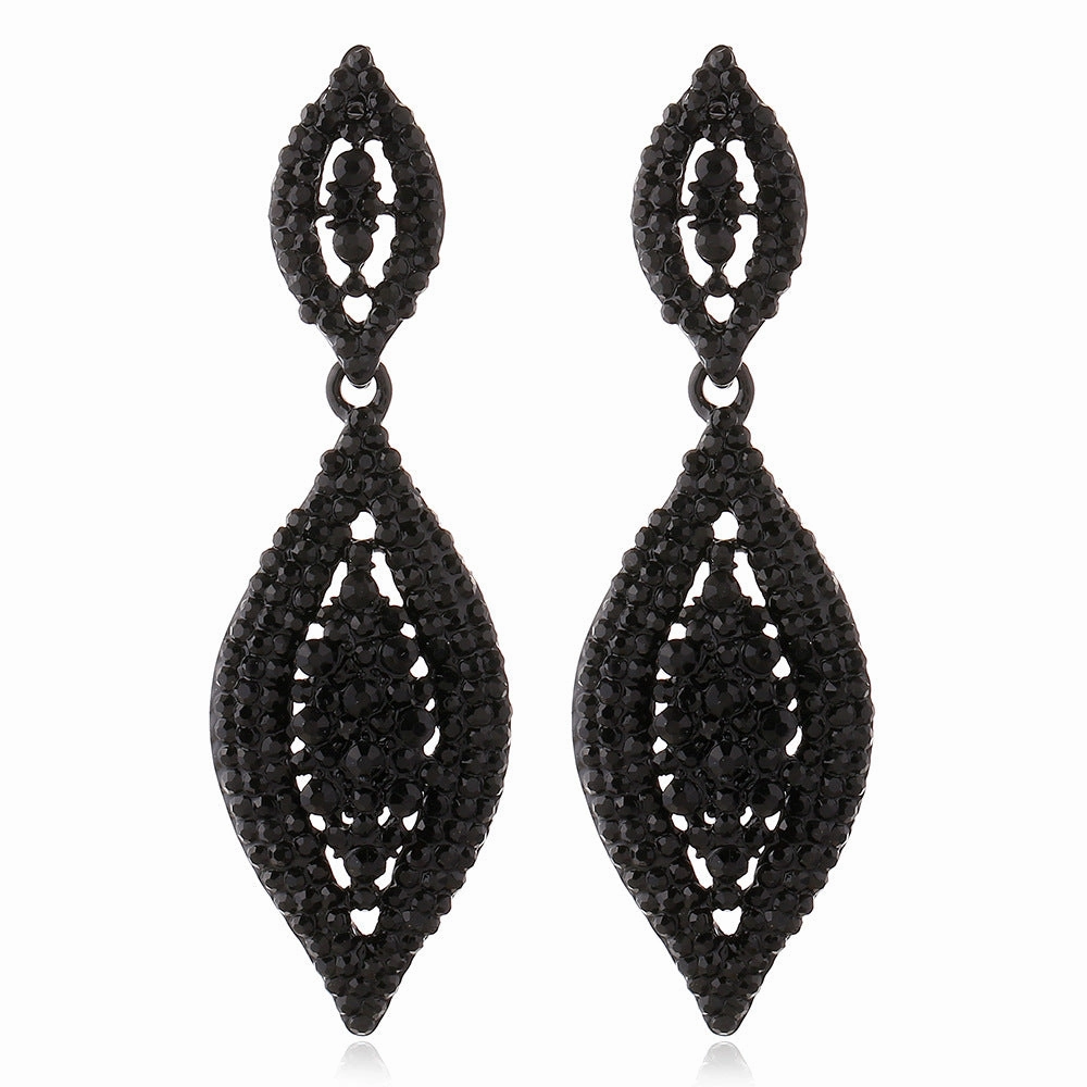 Wholesale Alloy Full Diamond Crystal Pendant Earrings