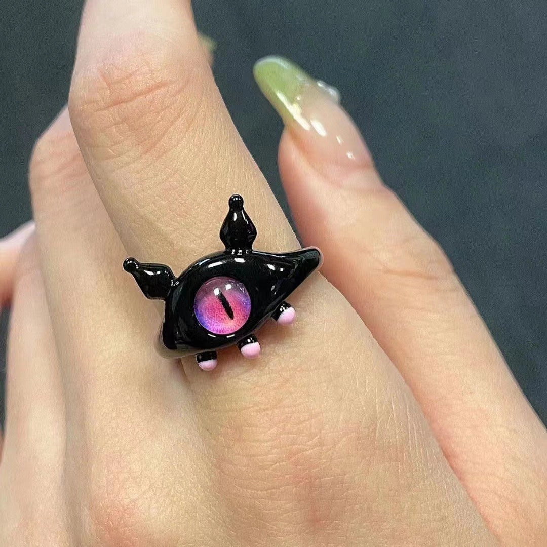 Wholesale Alloy Funny Black Cat Ring