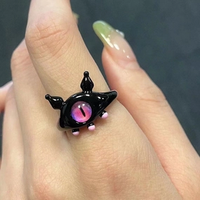 Wholesale Alloy Funny Black Cat Ring