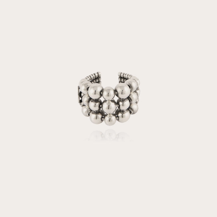 Wholesale Alloy Glossy Ball Gold Silver Open Ring