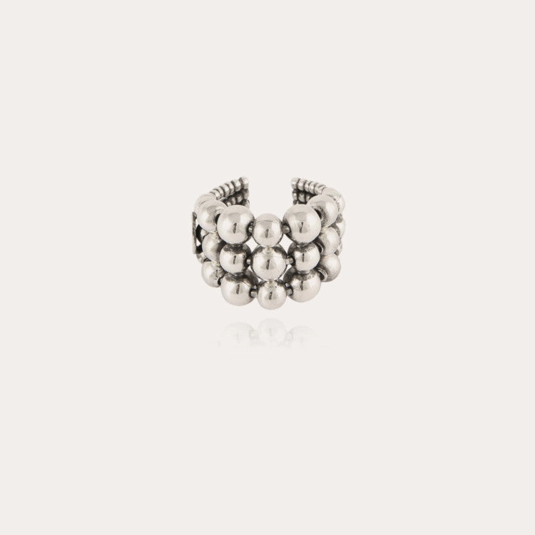 Wholesale Alloy Glossy Ball Gold Silver Open Ring