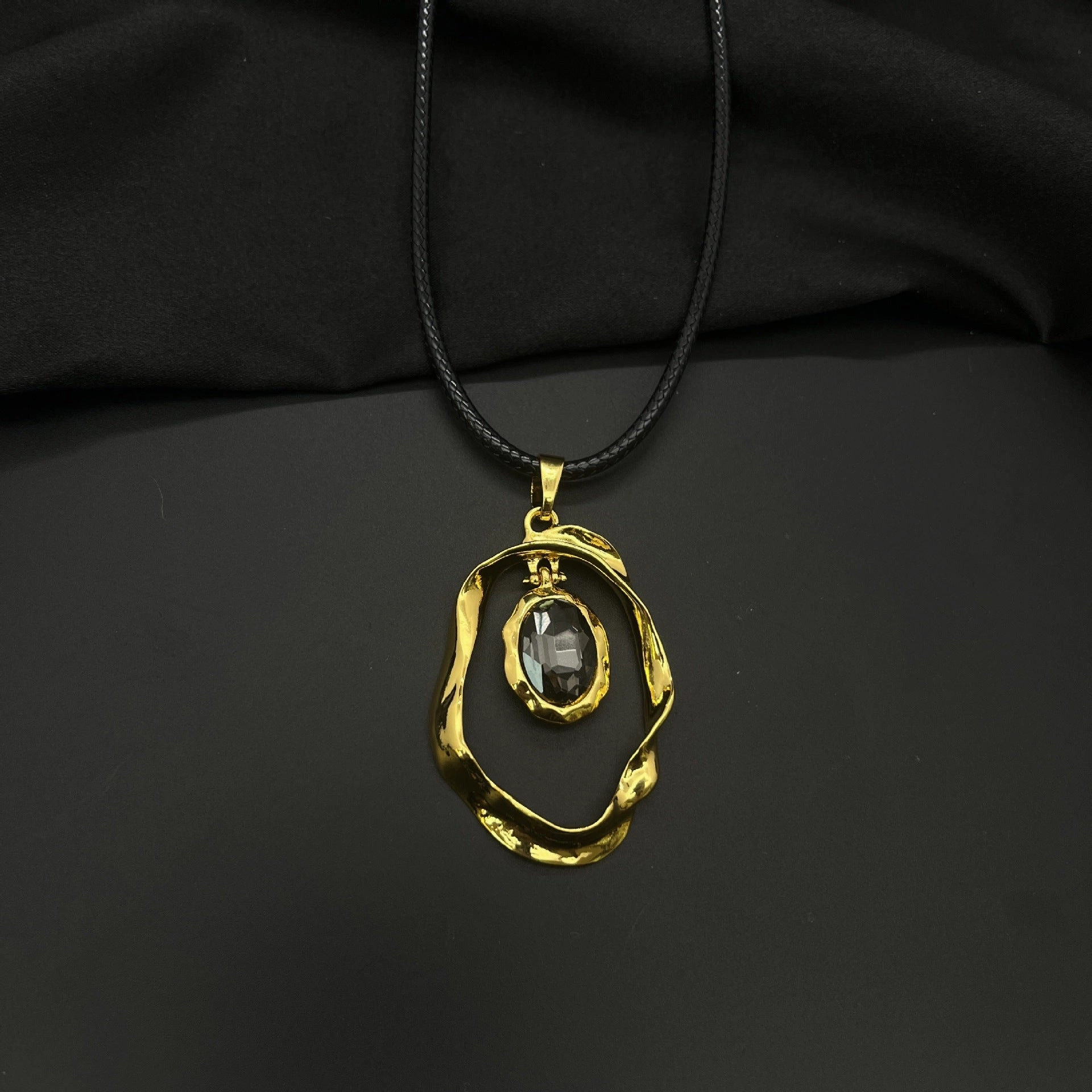 Wholesale Alloy Gold Plated Ring Necklace Set