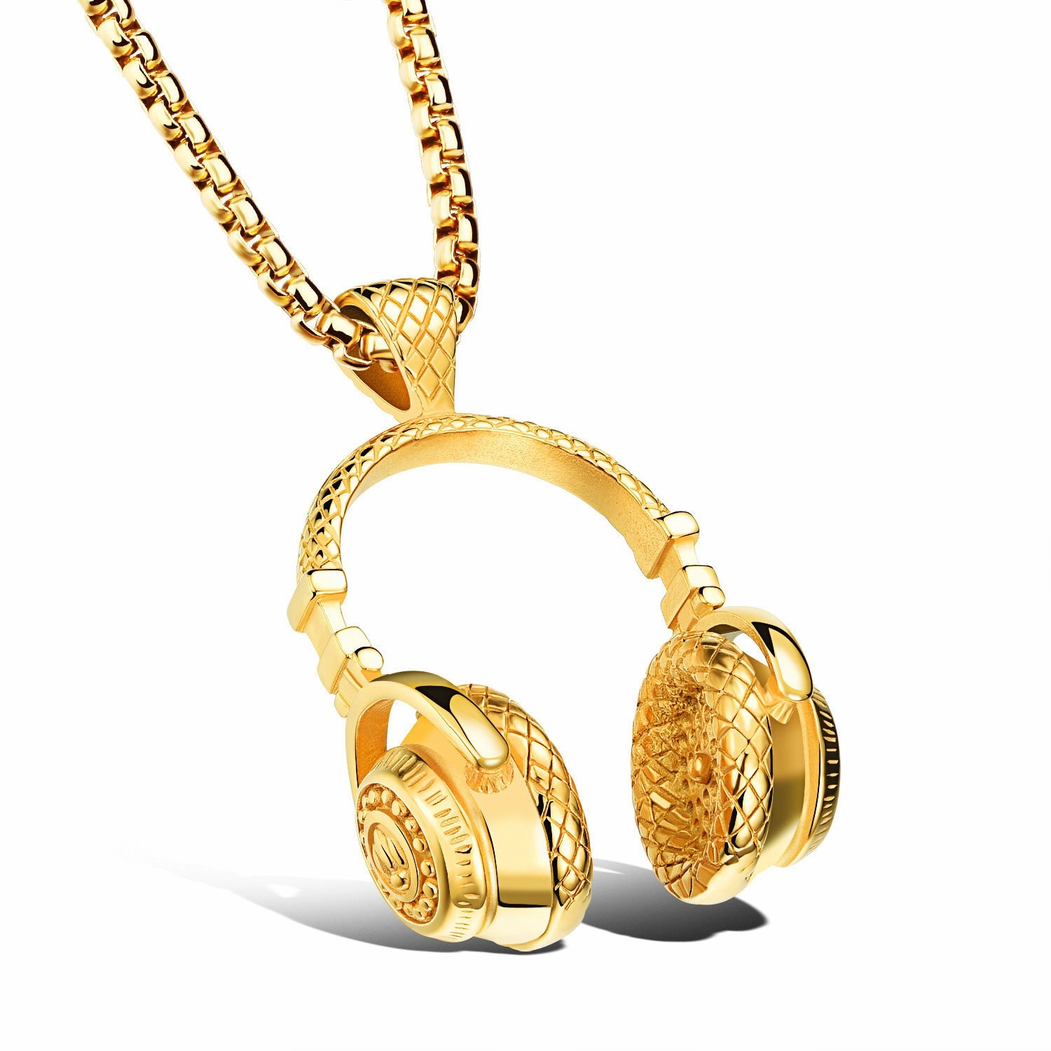 Wholesale Alloy Headphone Pendant Titanium Steel Necklaces