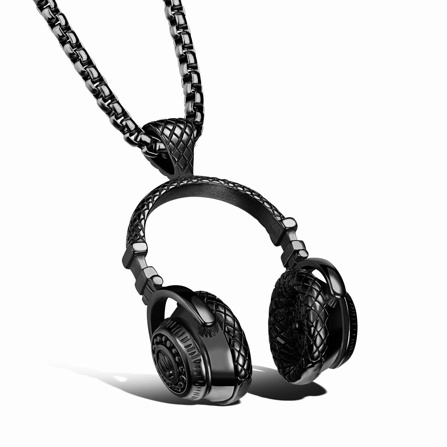 Wholesale Alloy Headphone Pendant Titanium Steel Necklaces