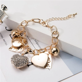 Wholesale Alloy Heart Crystal Bracelet
