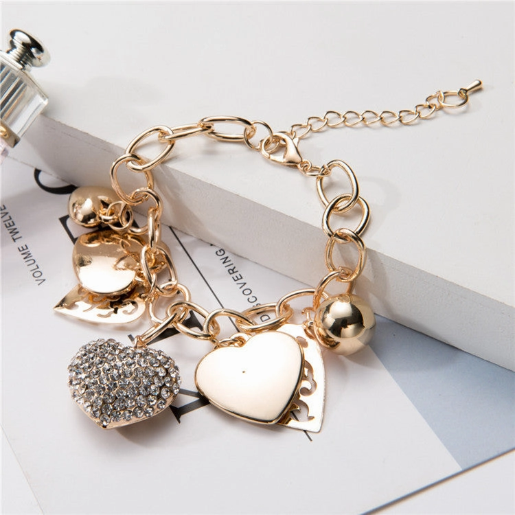 Wholesale Alloy Heart Crystal Bracelet