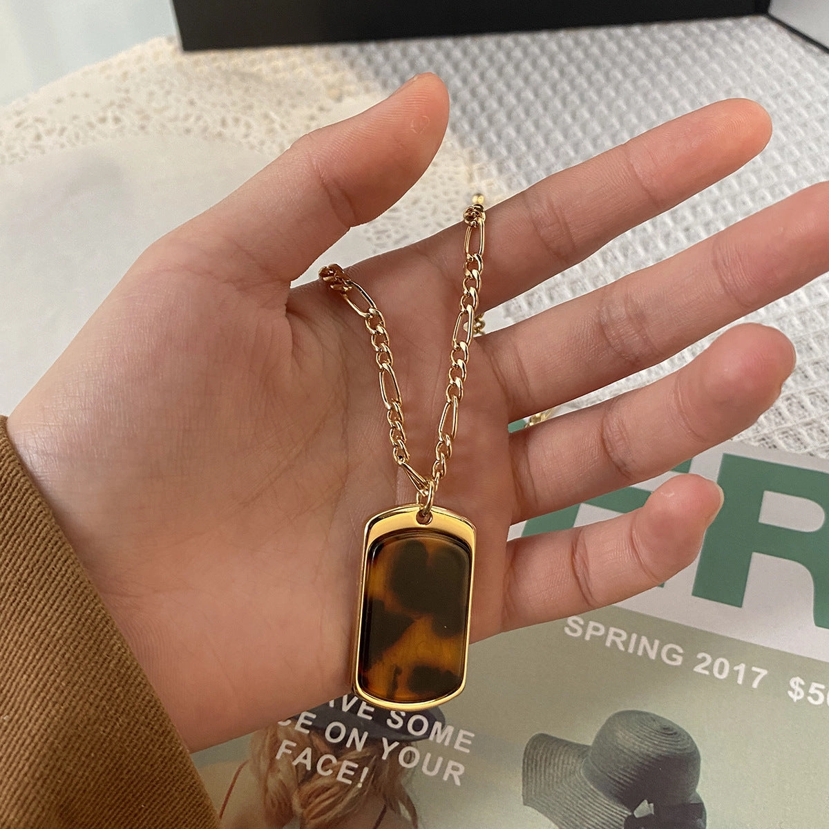 Wholesale Alloy Leopard Pendant Necklace