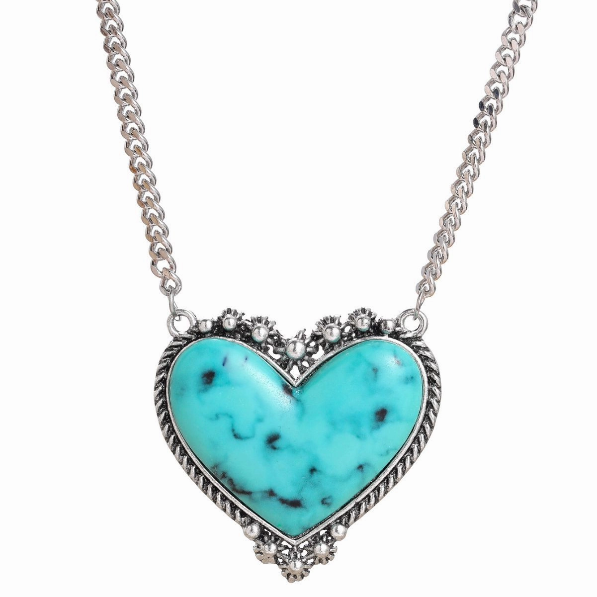 Wholesale Alloy Love Turquoise Necklace