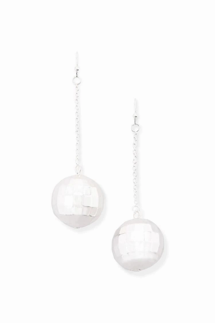 Wholesale Alloy Metal Texture Disco Ball Earrings