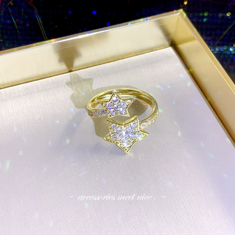 Wholesale Alloy Micro Diamond Pearl Open Ring