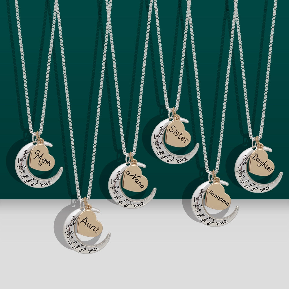 Wholesale Alloy Mother's Day Love Pendant I Love You Mom Necklace