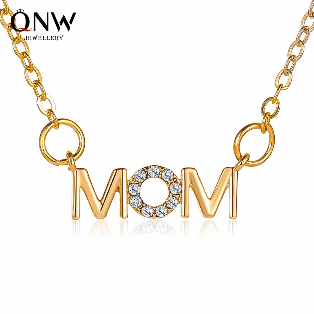 Wholesale Alloy Mother's Day Versatile English Alphabet Necklace