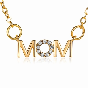 Wholesale Alloy Mother's Day Versatile English Alphabet Necklace
