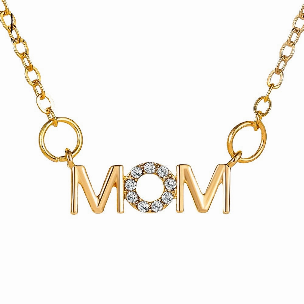 Wholesale Alloy Mother's Day Versatile English Alphabet Necklace