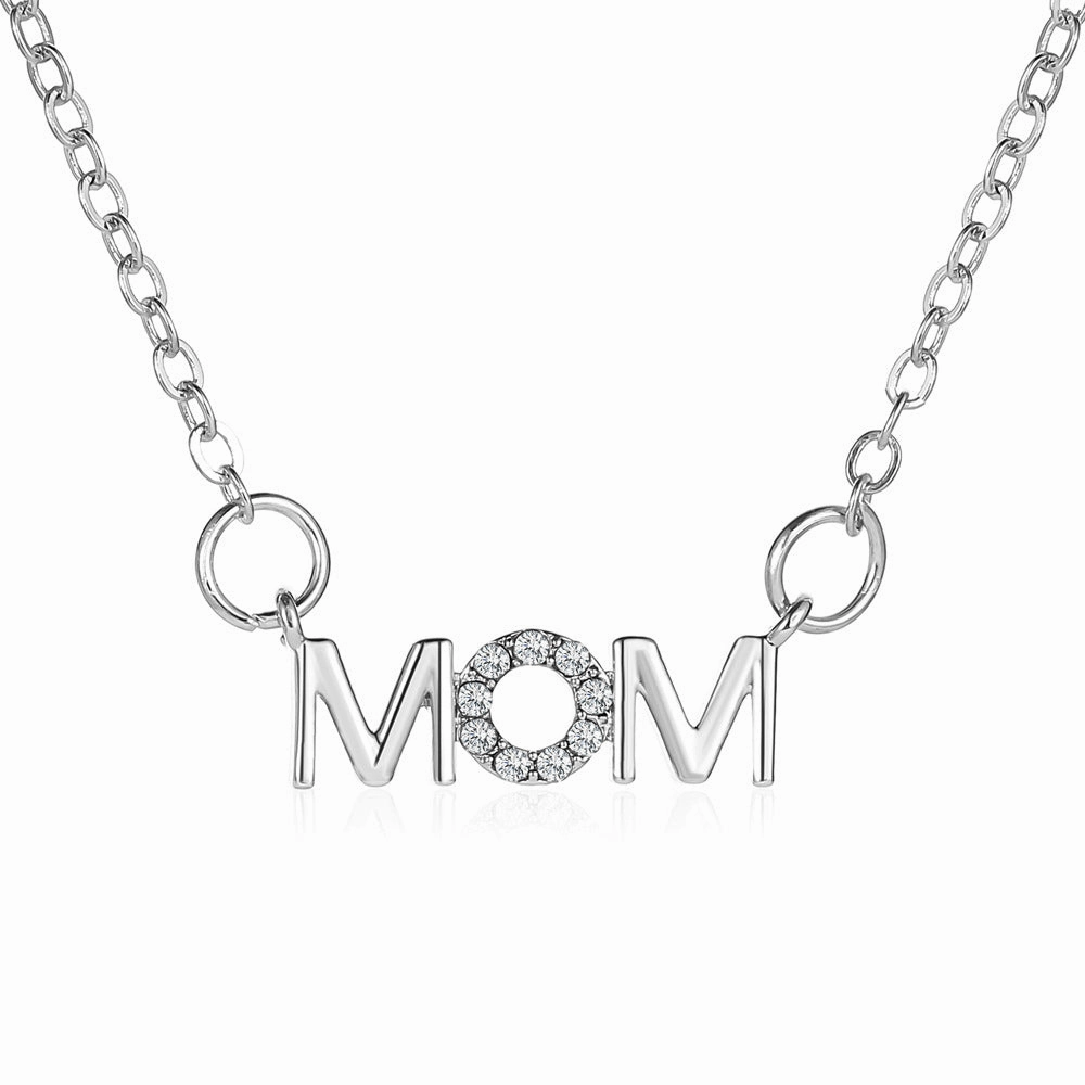 Wholesale Alloy Mother's Day Versatile English Alphabet Necklace