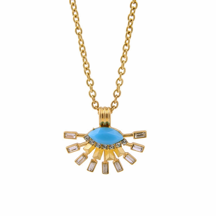Wholesale Alloy Multilayer Star Moon Necklace