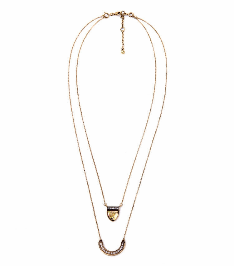Wholesale Alloy Multilayer Star Moon Necklace