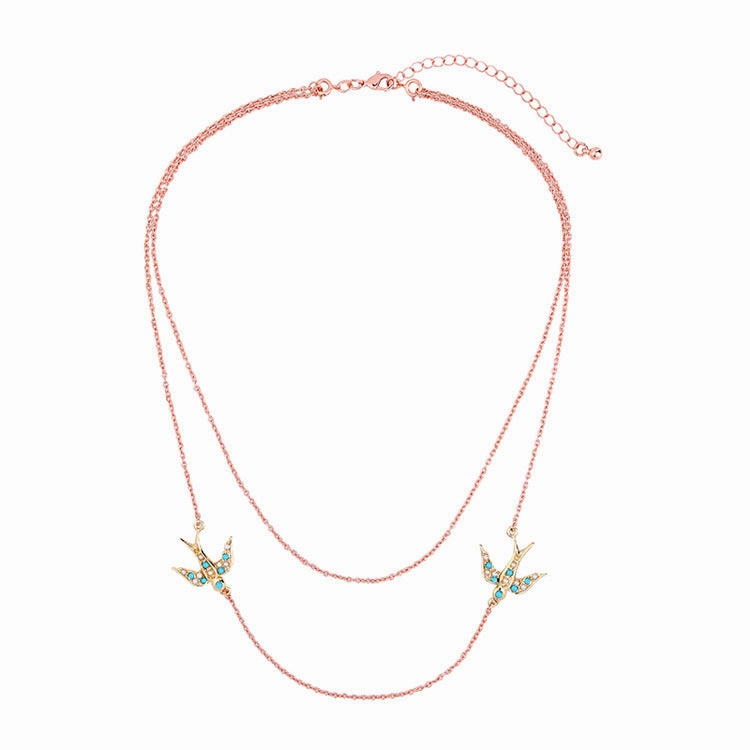 Wholesale Alloy Multilayer Star Moon Necklace