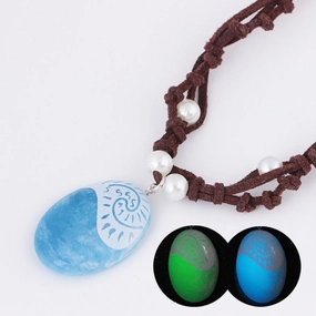Wholesale Alloy Pearl Handwoven Luminous Pendant Necklace