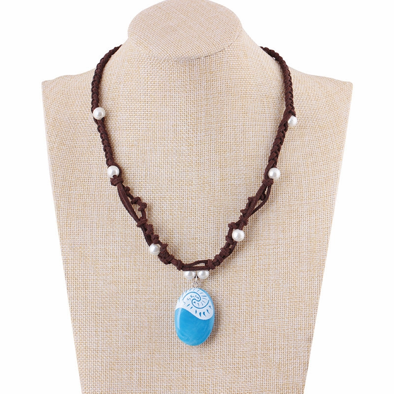 Wholesale Alloy Pearl Handwoven Luminous Pendant Necklace