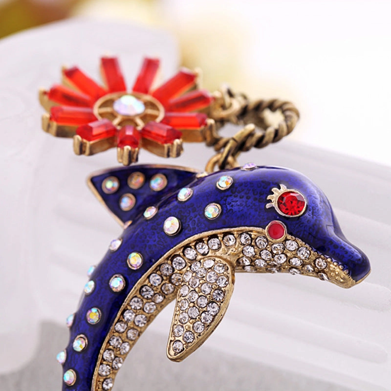 Wholesale Alloy Small Dolphin Pendant Necklace