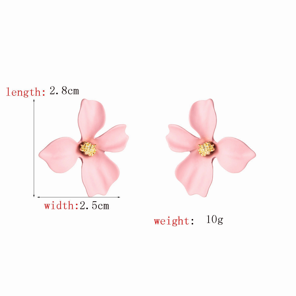 Wholesale Alloy Small Fresh Petals Earrings