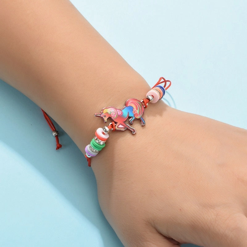 Wholesale Alloy Soft Pottery Animal Woven Bracelet