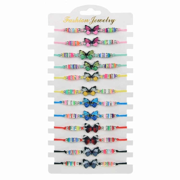 Wholesale Alloy Soft Pottery Animal Woven Bracelet