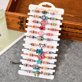 Wholesale Alloy Soft Pottery Animal Woven Bracelet