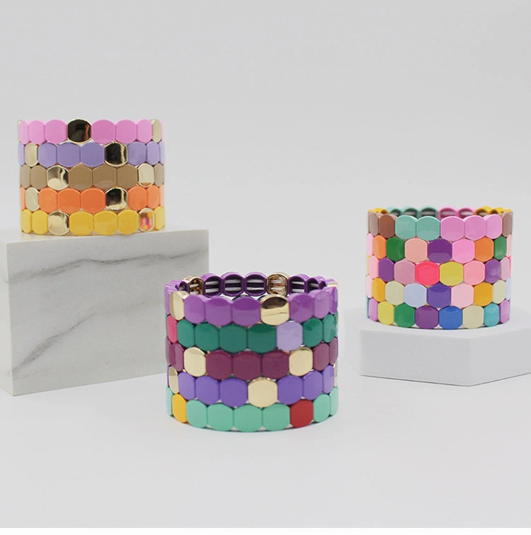 Wholesale Alloy Spray Painted Bracelets