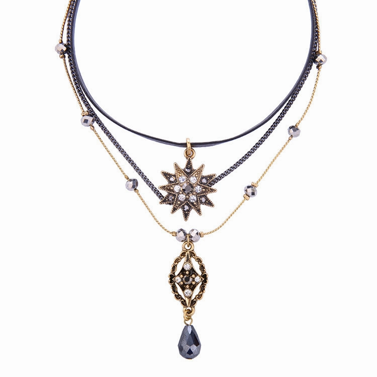 Wholesale Alloy Star Drop Pendant Necklace