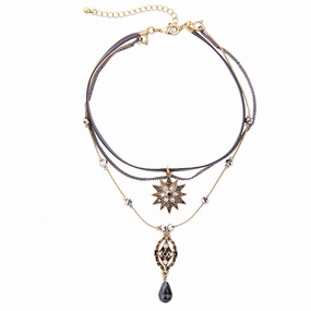 Wholesale Alloy Star Drop Pendant Necklace