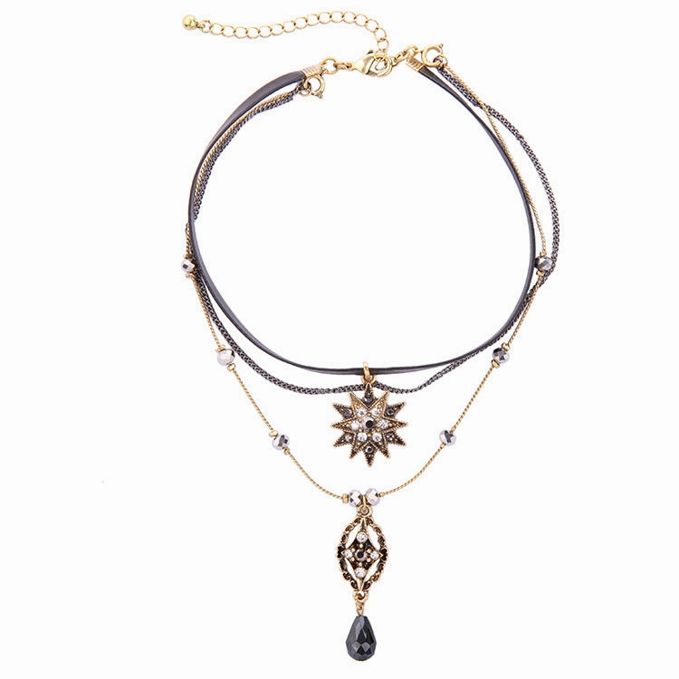 Wholesale Alloy Star Drop Pendant Necklace