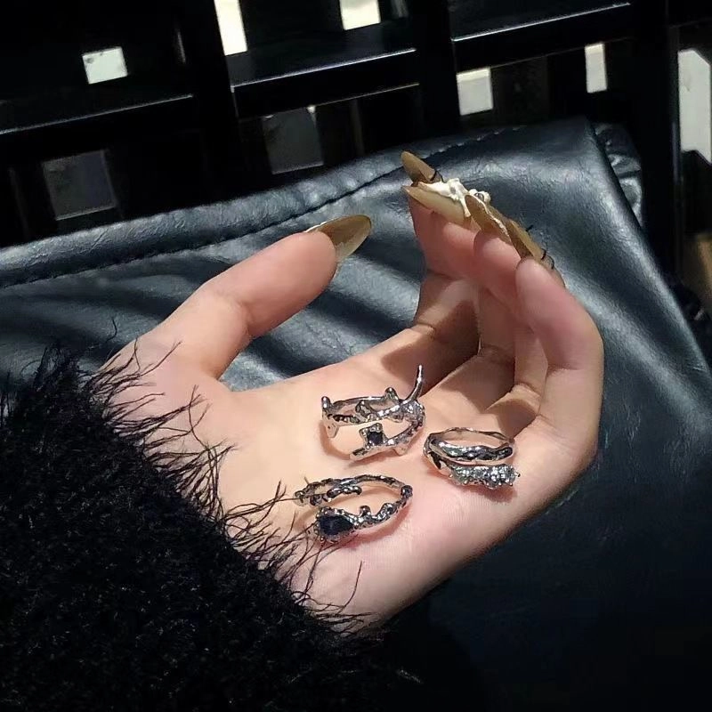 Wholesale Alloy Three Piece Set of Gemstone Rings