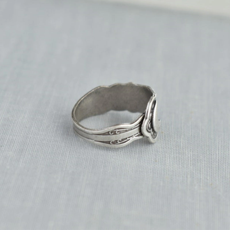 Wholesale Alloy Vintage Temu Moon Flower Ring