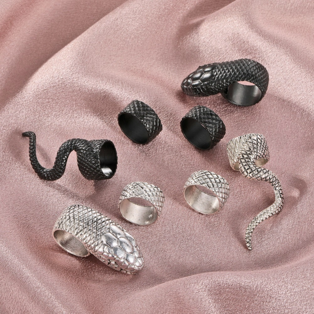 Wholesale Alloy Wish Snake Ring Set