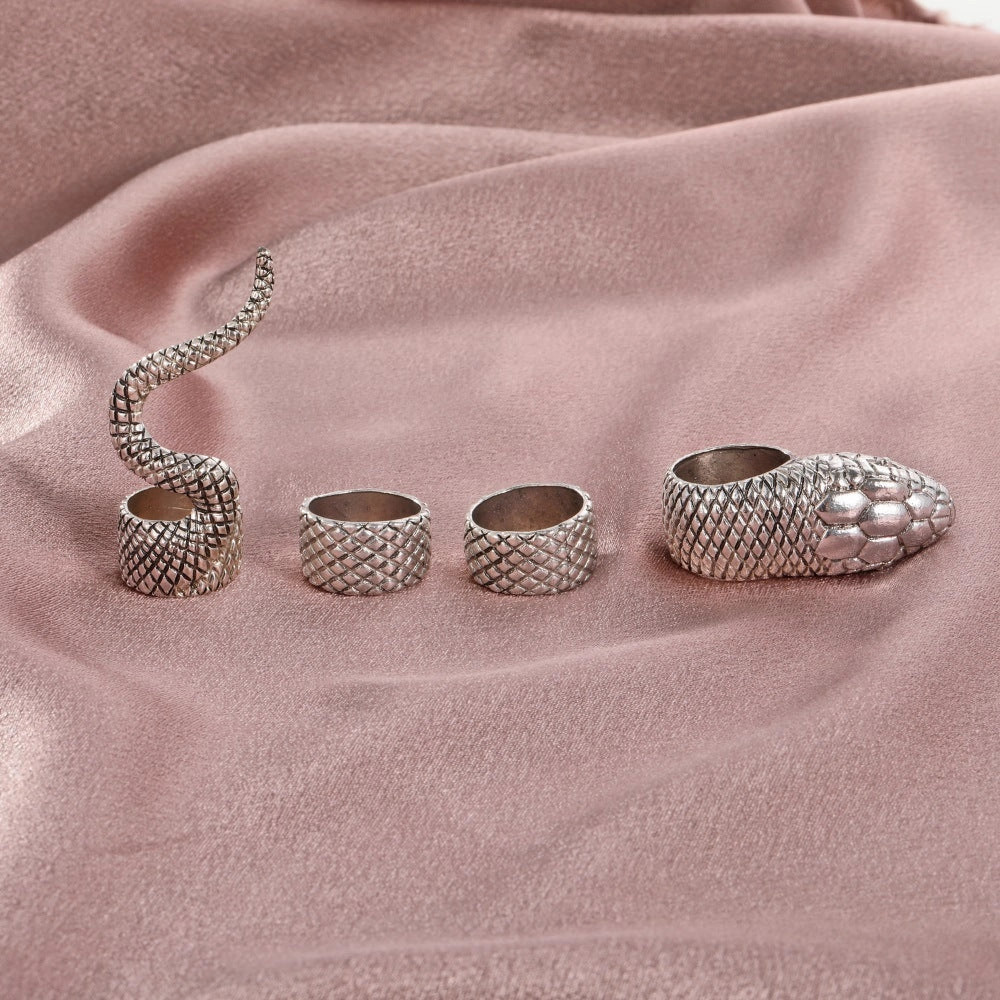 Wholesale Alloy Wish Snake Ring Set