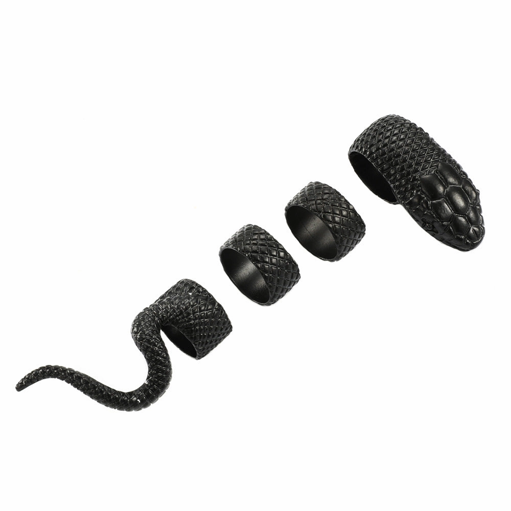Wholesale Alloy Wish Snake Ring Set