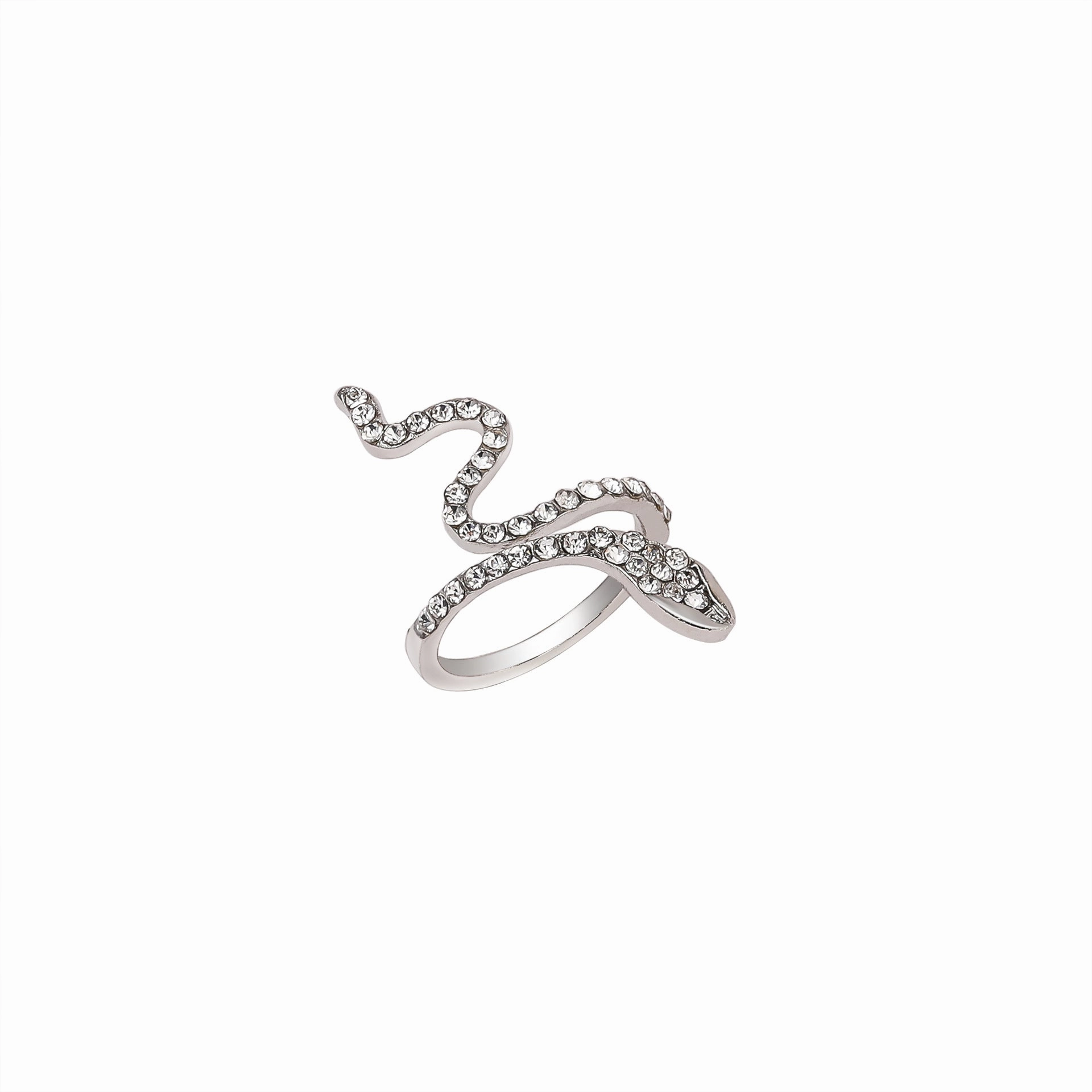 Wholesale Alloy Zircon Wrapped Snake Rings