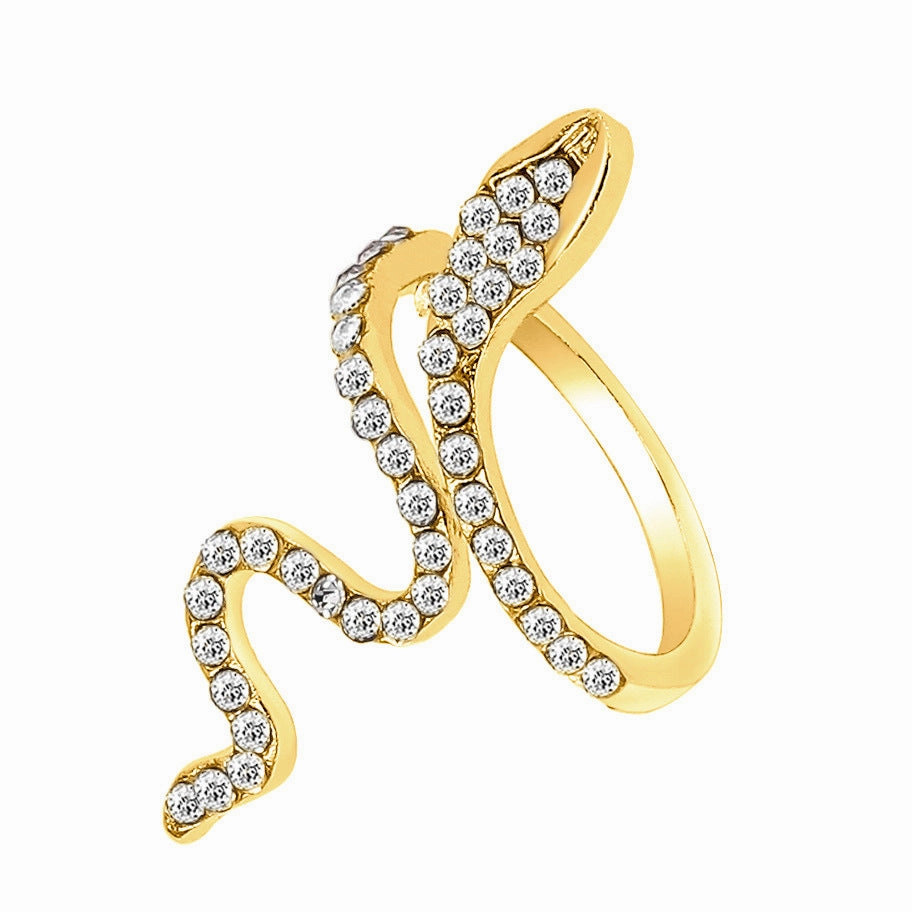 Wholesale Alloy Zircon Wrapped Snake Rings