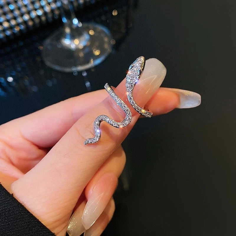 Wholesale Alloy Zircon Wrapped Snake Rings