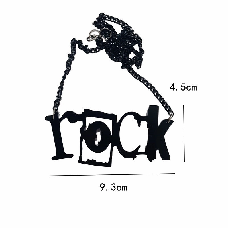 Wholesale Alphabet Halloween Acrylic Necklace