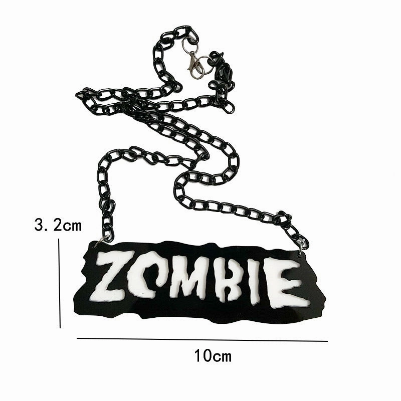 Wholesale Alphabet Halloween Acrylic Necklace