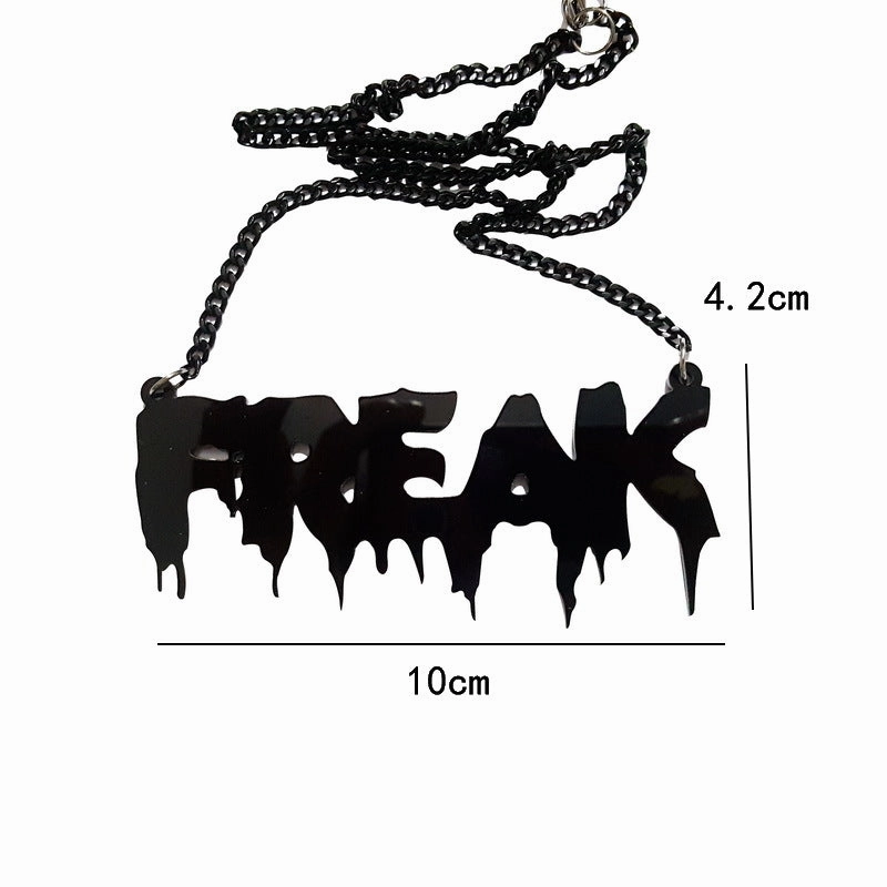 Wholesale Alphabet Halloween Acrylic Necklace