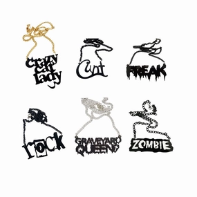 Wholesale Alphabet Halloween Acrylic Necklace