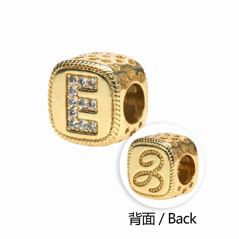 Wholesale Alphabet Snake Gold Plated Copper Beaded Bracelets