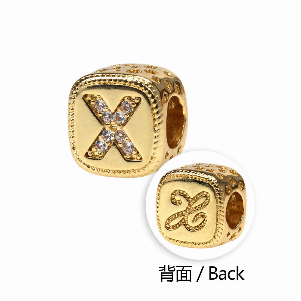 Wholesale Alphabet Snake Gold Plated Copper Beaded Bracelets