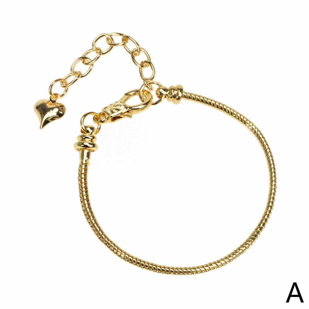 Wholesale Alphabet Snake Gold Plated Copper Beaded Bracelets