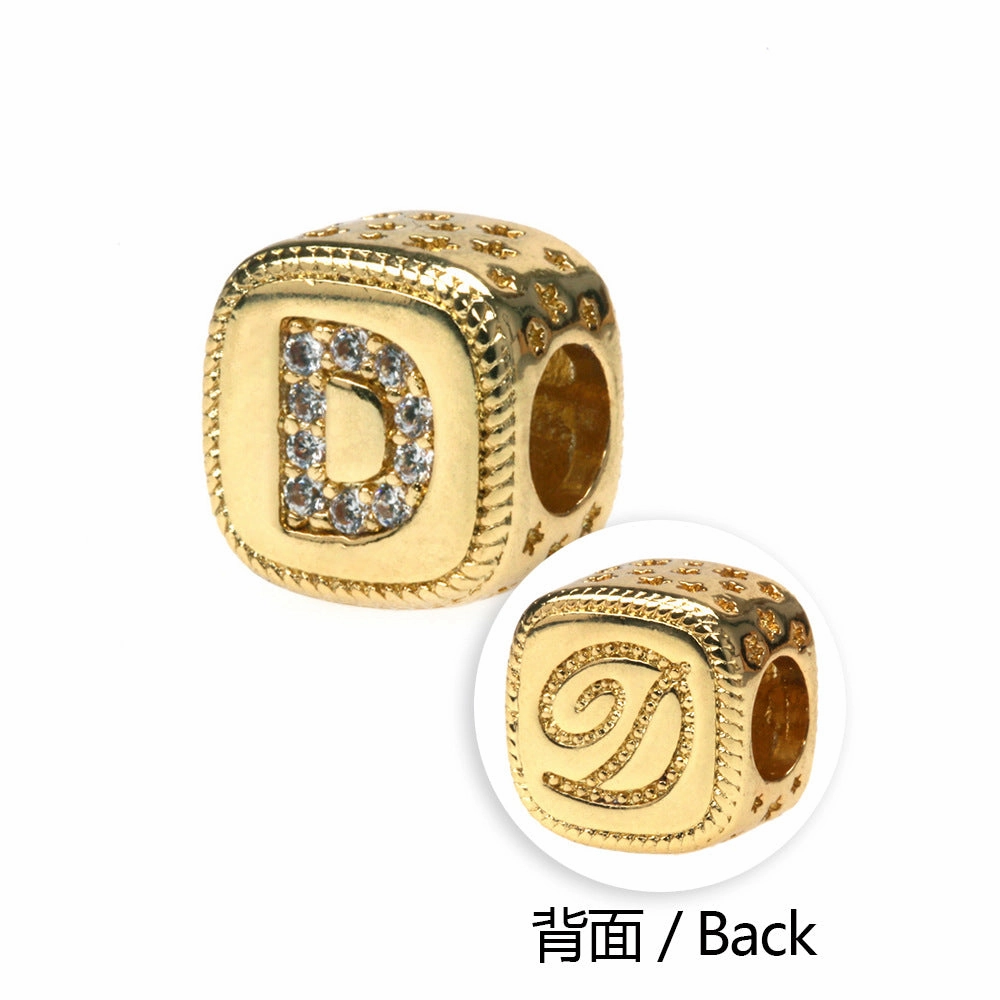 Wholesale Alphabet Snake Gold Plated Copper Beaded Bracelets