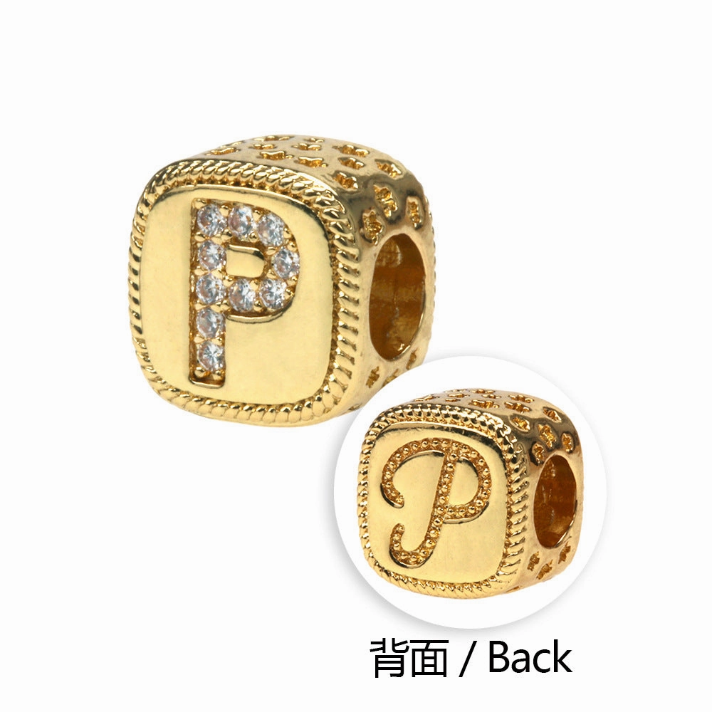 Wholesale Alphabet Snake Gold Plated Copper Beaded Bracelets